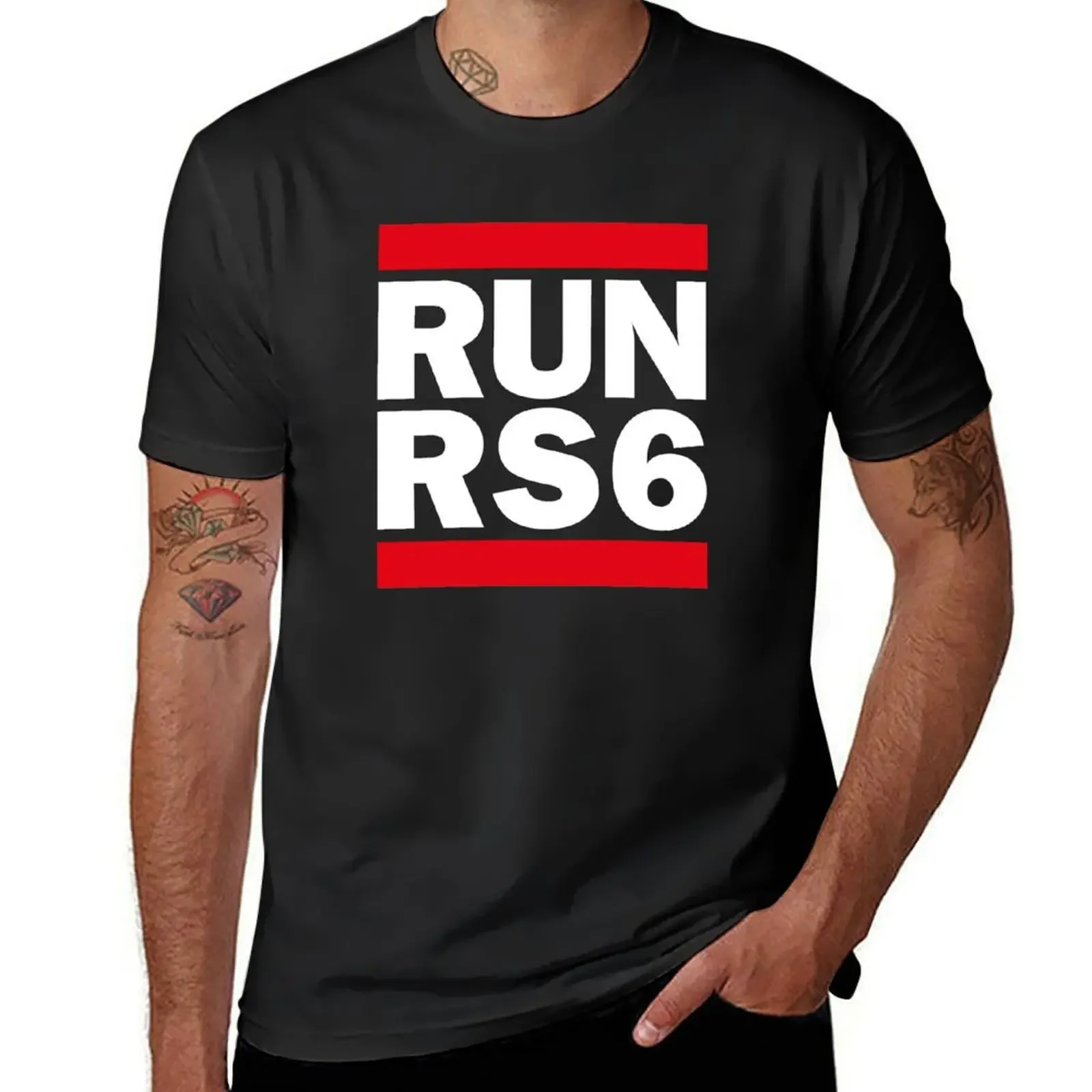 

RUN RS6 T-shirt new edition oversizeds plain t shirts for men cotton