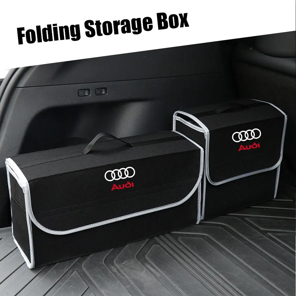 Storage Bag For Audi S Line A3 A1 A4 B8 B7 A6 C7 A5 A7 A8 A2 Q2 Q3 Q5 Q7 TT RS Car Folding Travel Tidying Box Trunk Tools Case