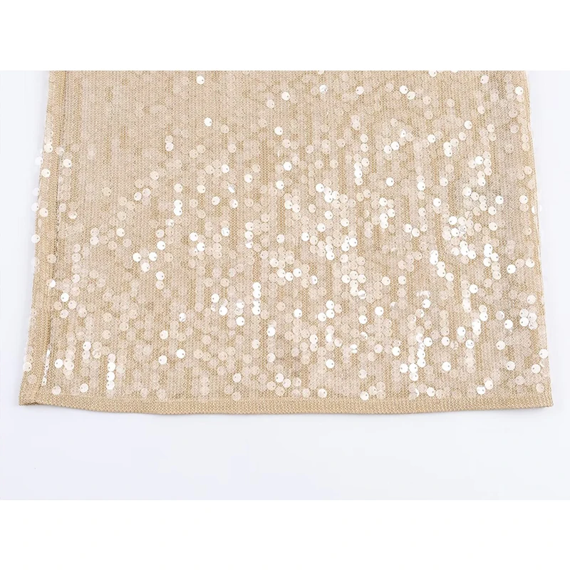 Sexy Sequin Long Dress Women Slim Sleeveless V-neck Party Dresses Female Fashion Lace Splicing Elegant Dresses ﻿