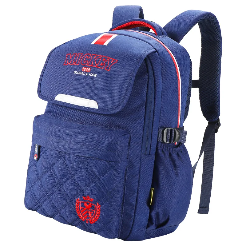 Disney Mickey School Bags For Boys Primary Middle Student Leisure Shoulder Orthopedic Backpack Grade 3-6 Large Capacity Mochilas