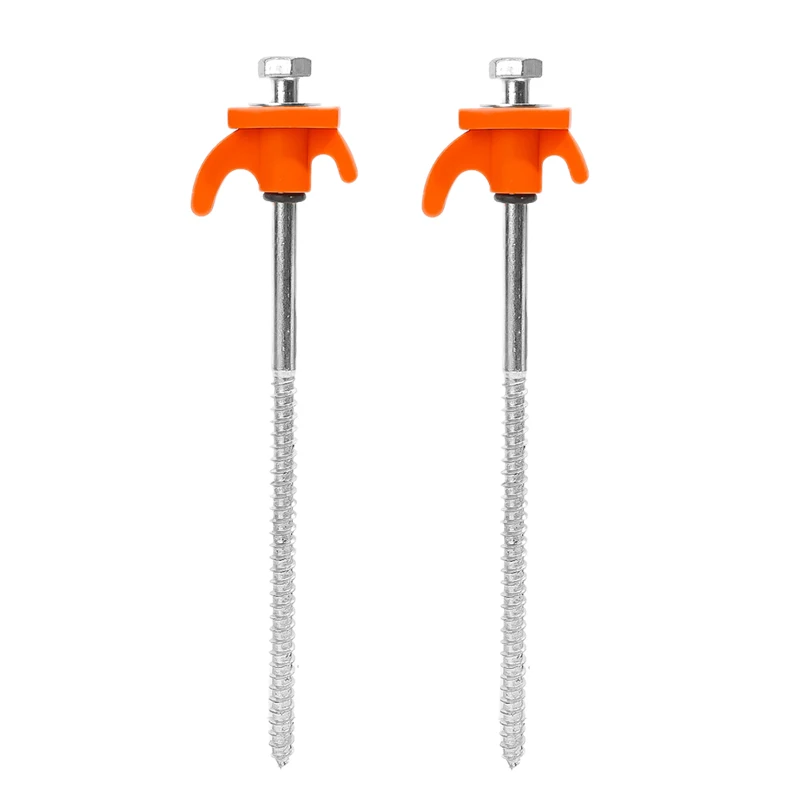 Heavy Duty Metal Spiral Ground Anchors - Set of 10 Camping Tent Stakes with Hex Socket