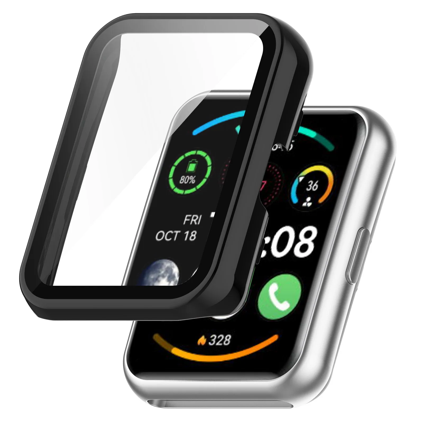 Premium Tempered Glass Screen Protector with Durable Hard PC Case Cover