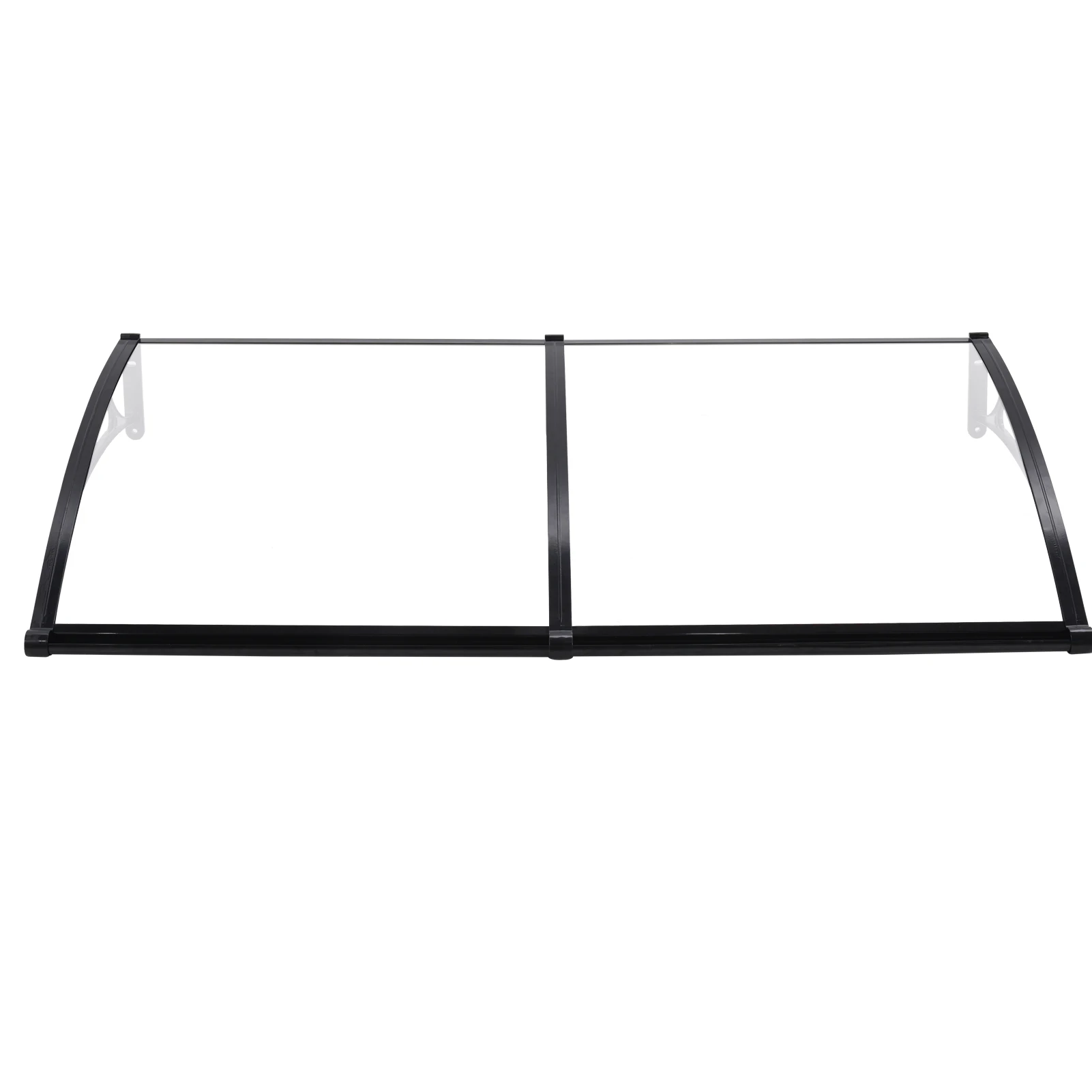 Eingangstür-Vordach mit Seitenpaneel, Aluminium-Halterung Polycarbonat-Türüberdachung für UV-, Regen- und Schneeschutz – Detail 7