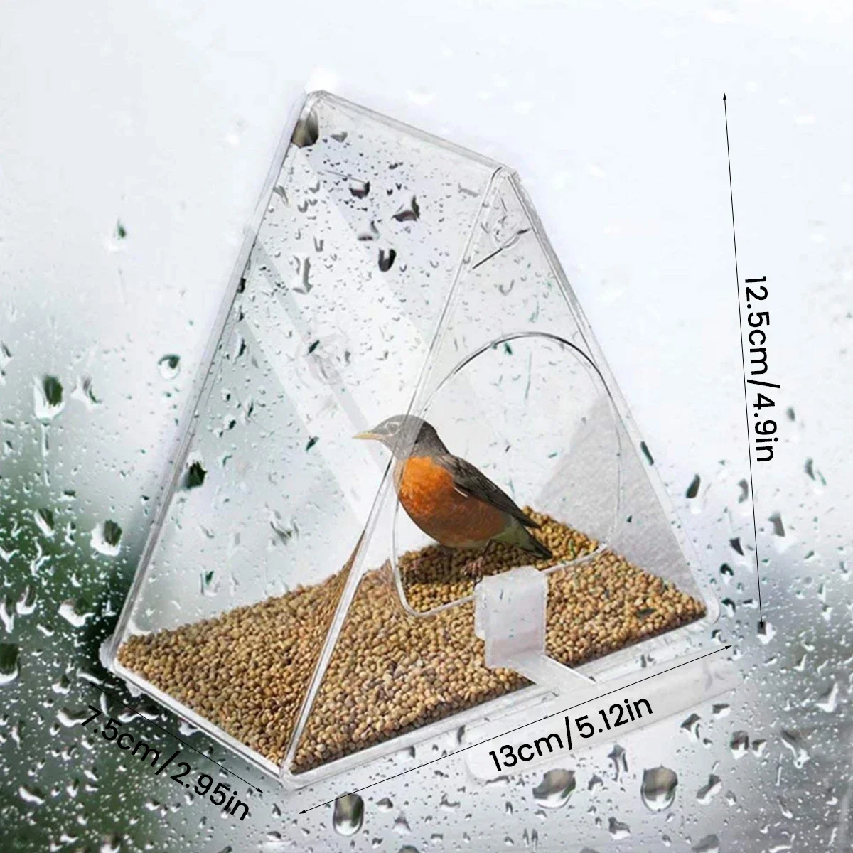 Clear Acrylic Bird Feeder 2