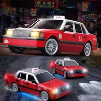 MN38 1/16 RC Car Rear Drive Drift Hong Kong Taxi Model Electric Remote Control Full Size Hong Kong Taxi Toy Boy Toys 1