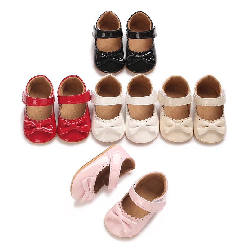 Baby Girl Princess Shoes Moccasins Rubber Soled Non-slip 5 Colors