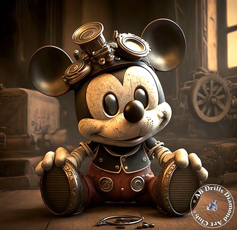 ディズニー ミッキーマウス アート ディズニー漫画クロスステッチ刺mosaicモザイクラインストーン、DIY