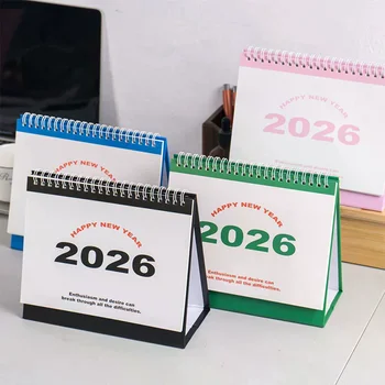 Calendario 2026 Libro semplice Pianificatore mensile giornaliero Pianificatore Gestione del tempo Home Office Decorazione desktop Calendario in piedi