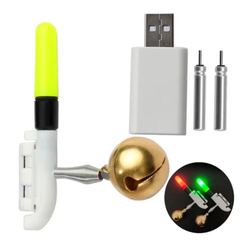 Fishing Tackle Fishing Light Stick Rod Bell LED CR425 3.6V Lithium Battery USB Charge Luminous Night Bright Lamp Tools Fish Bite Alarm