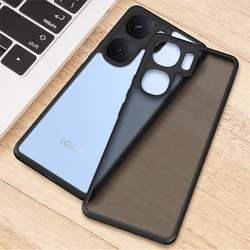 Shockproof Transparent Case with Camera Protection and Soft TPU Frame for Vivo iQOO Neo9S Pro (Matte)