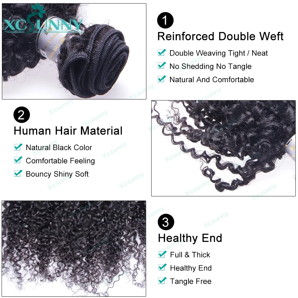 Kinky Curly Human Bundles Double Drawn Burmese Kinky Curly Weave Human Hair Weft Hair Extensions For Black Women