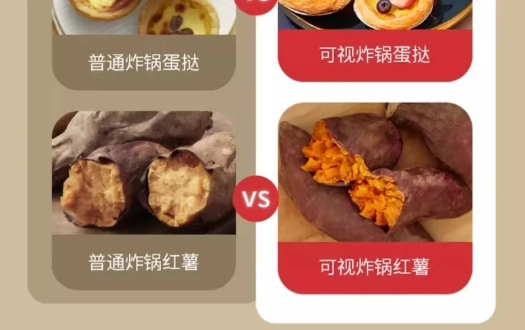 Description Picture 6 of item220V Automatic Double-Layer Electric Air Fryer Hot Pot Non-Stick Home Use Large Capacity Potatoes Fryer