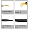 Eyelash Tweezer Black Stainless Steel Superhard Precision Anti-Static Tweezers Grafting Lashes Extension Supplies Makeup Tools 5