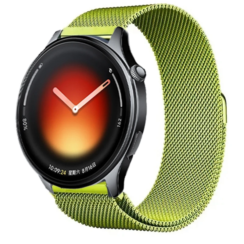 Sleek Stainless Steel Milanese Strap - 22/20mm Metal Band, Color 2