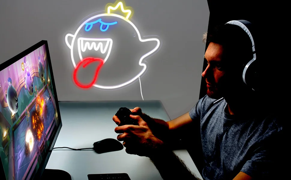 Lampe Neon Roi Boo Super Mario