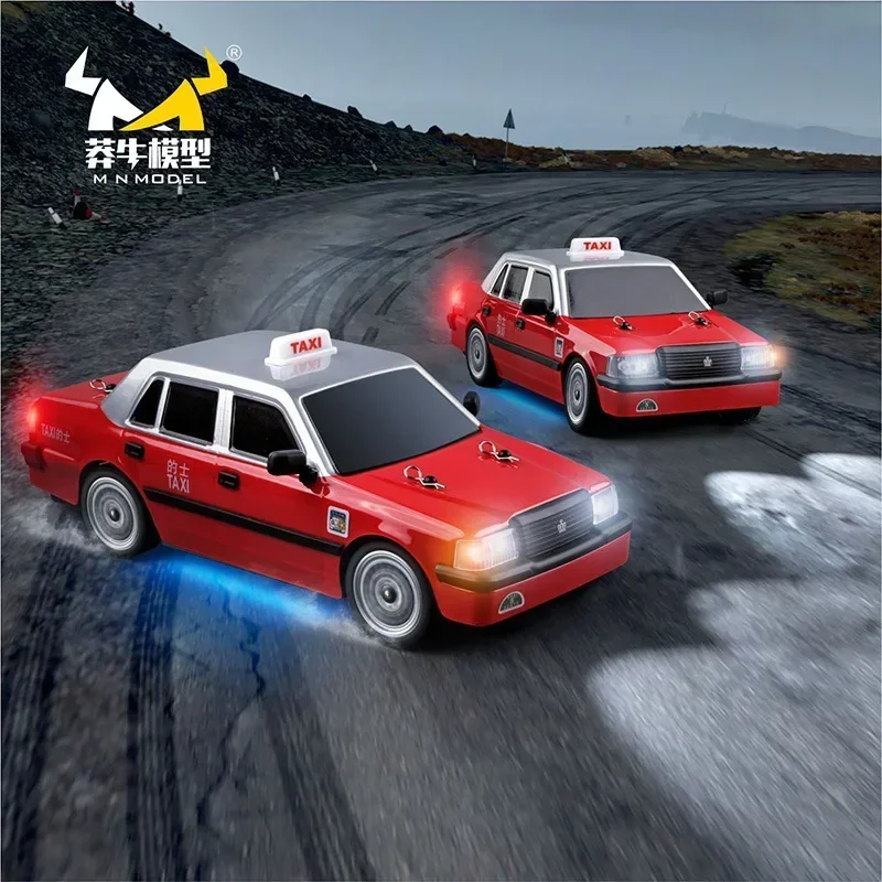 

1/16 Rc Mn38 Car Model Full Scale Drift Remote Control Hongkong Taxi 2 High Speed Traffic Signal Rc Drift Car Children Toy Gif