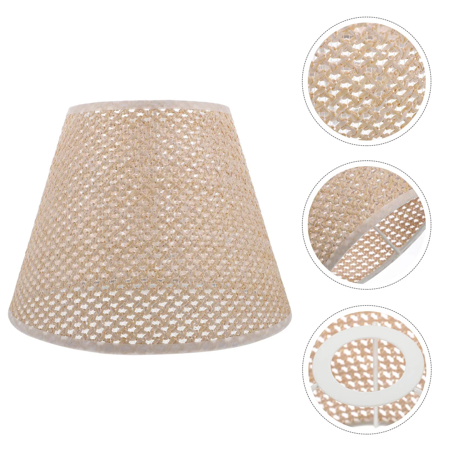 E27 Rattan Vintage Decor Simulated Weaving Decorative Light Cover Retro Desk Accessory Vintage