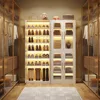 Tall Shoe Storage Cabinet with Acrylic Doors and LED Lights,  Entryway Shoe Organizer Rack with Adjustable Shel 4