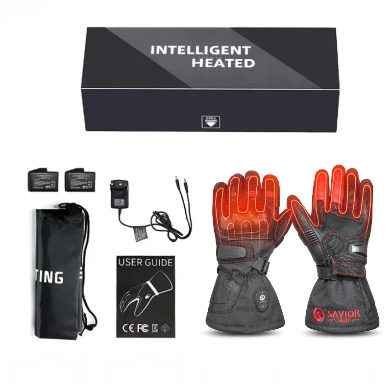 SAVIOR HEAT Bluetooth Motorcycle Gloves with Rechargeable Battery
