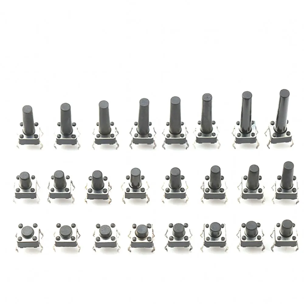 1000pcs 6*6 Tact Micro Switch Tactile Push Button Kit 4Pin 4.3 516MM