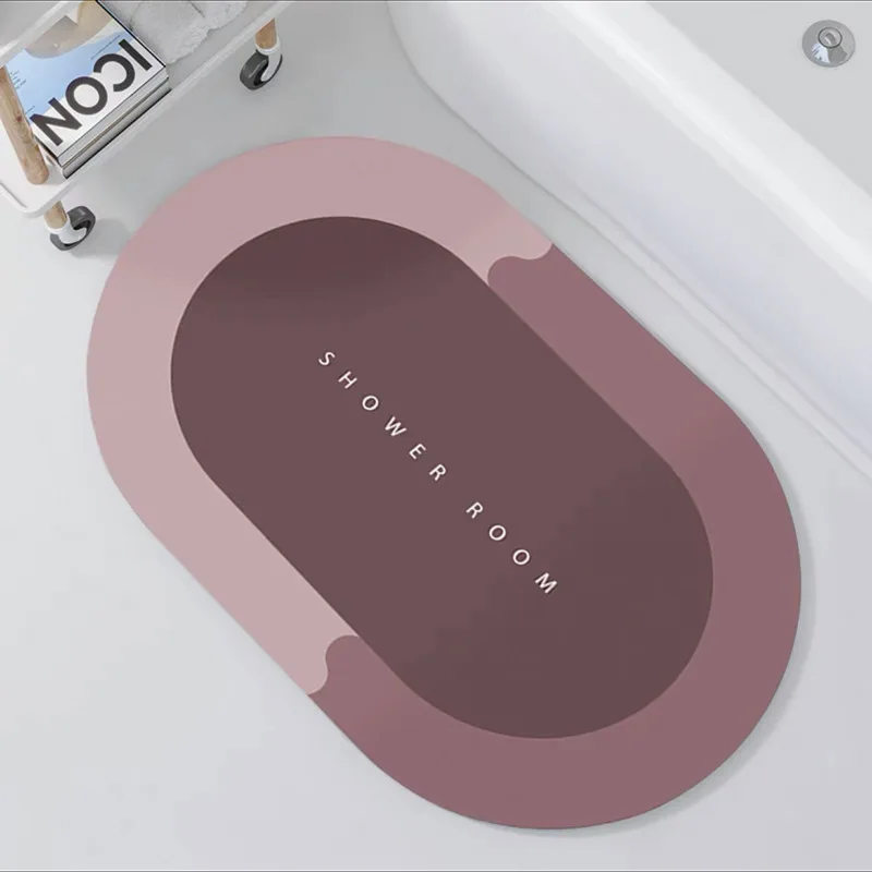 Bathroom Mat Absorbent Customize Modern Simple Non Slip Diatom Mud Quick Drying Home Oil proof Kitchen Bath Mat