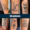 30pcs Semi Permanent Cartoon Herbal Tattoo Stickers For Women's Waterproof Disposable Water Transfer Printing Stickers 1
