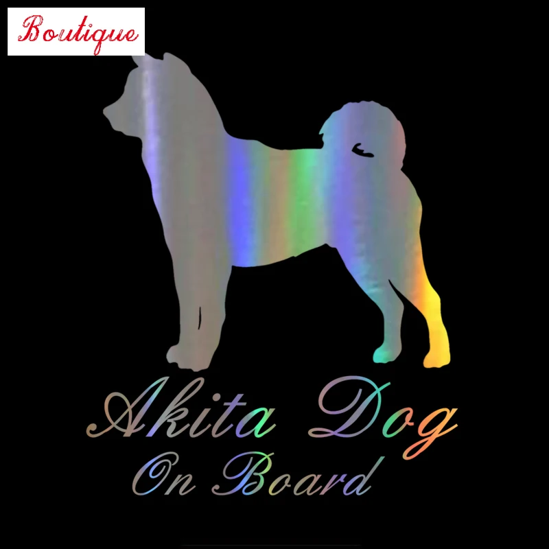 

3D 18.1 * 15cm funny Akita Dog Car Sticker, 3D sticker on car, waterproof cover scratch reflective motorcycle car styling sticke