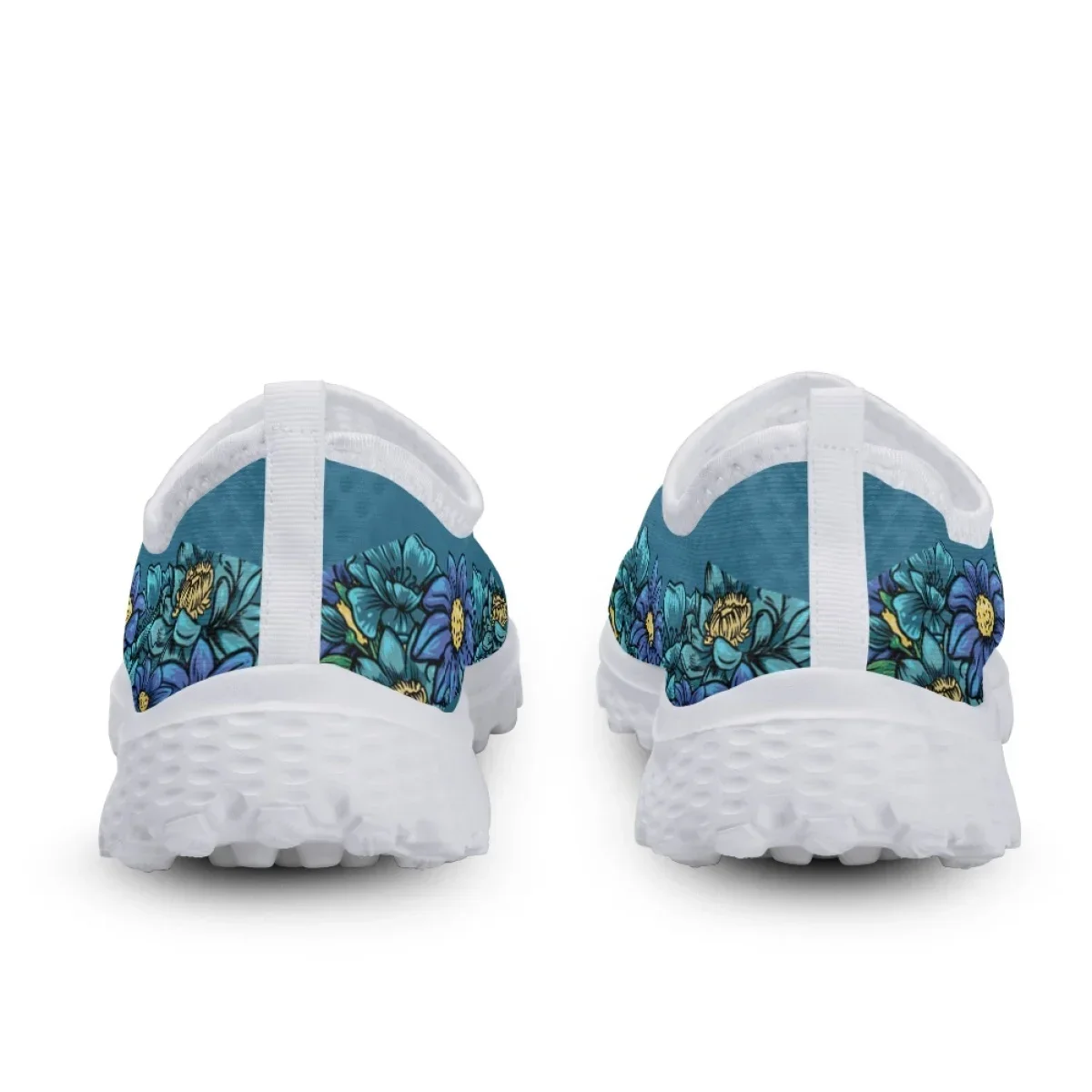 Lovely Boxer Dog Print Slip-on Mesh Shoes Custom Personalized Flats For Dog Lovers Floral Light Loafers For Mom Gift