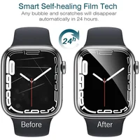 Film de protection d'écran pour Apple Watch 9 8 7 6 SE 5 3, Film de protection complet transparent pour iWatch série 38mm 42mm 45mm 41mm 40mm 44mm 2
