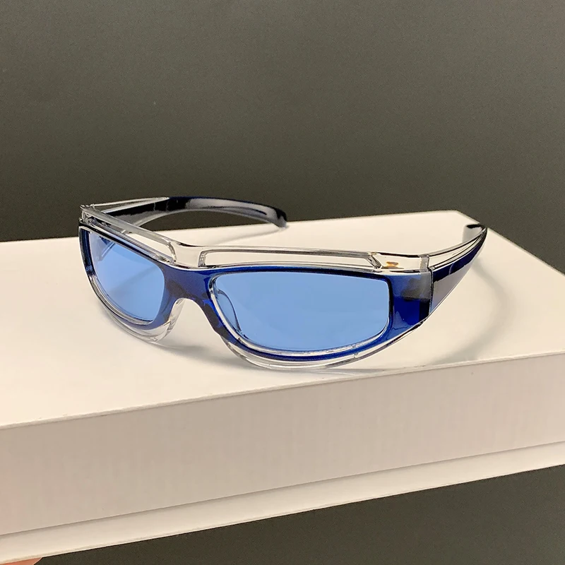 

KAMMPT New in Y2k Sunglasses Men Women Fashion Steampunk Outdoor Shades Eyewear Trendy Brand Design UV400 Cycling Sun Glasses