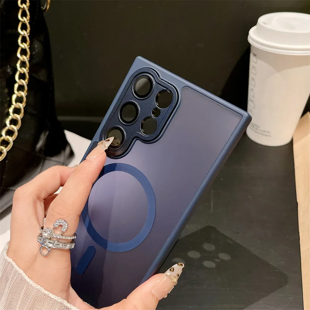 Luxury Matte Magsafe-Compatible Shockproof Lens Protective Case