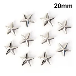 Silver Metal Star Punk Rivets for DIY Fashion Accessories (20MM)