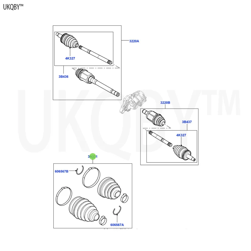 La nd Ro ve r 4th Generation La nd Ro ve r Di sc ov er y 2010 TDR500110 Repair Kit-Dust Cover