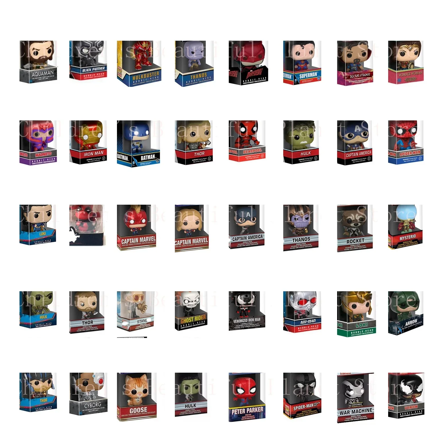 thumbnail image 2 of Funko Pop Capitán América Inro Man Deadpool Spider Man Thanos Thor llavero juguetes muñeca de vinilo figura de juguete coleccionable mejor regalo para niños, 2 of 5