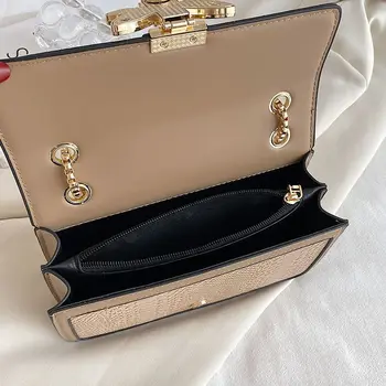 Luxus Handtaschen Für Frauen Umhängetaschen bee Sperre Tote Casual Marke Crocodile Print Leder Handtasche Damen Tasche — изображение 5
