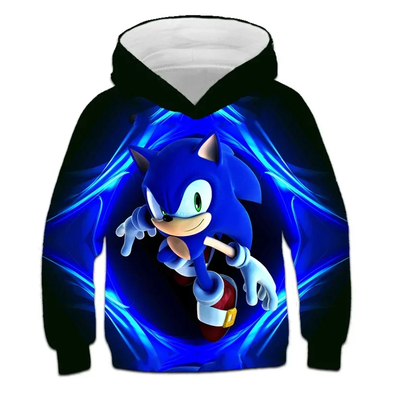 thumbnail image 1 of Ropa para niños Sudadera con capucha Sonic para niños y niñas Sudadera con estampado 3D Sudadera holgada de manga larga Primavera Otoño Suéter Sonic, 1 of 5
