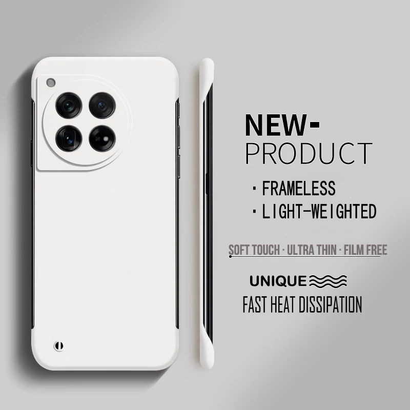 Frameless Matte Hard PC Protective Phone Case - Solid Shell Cover with Bumper