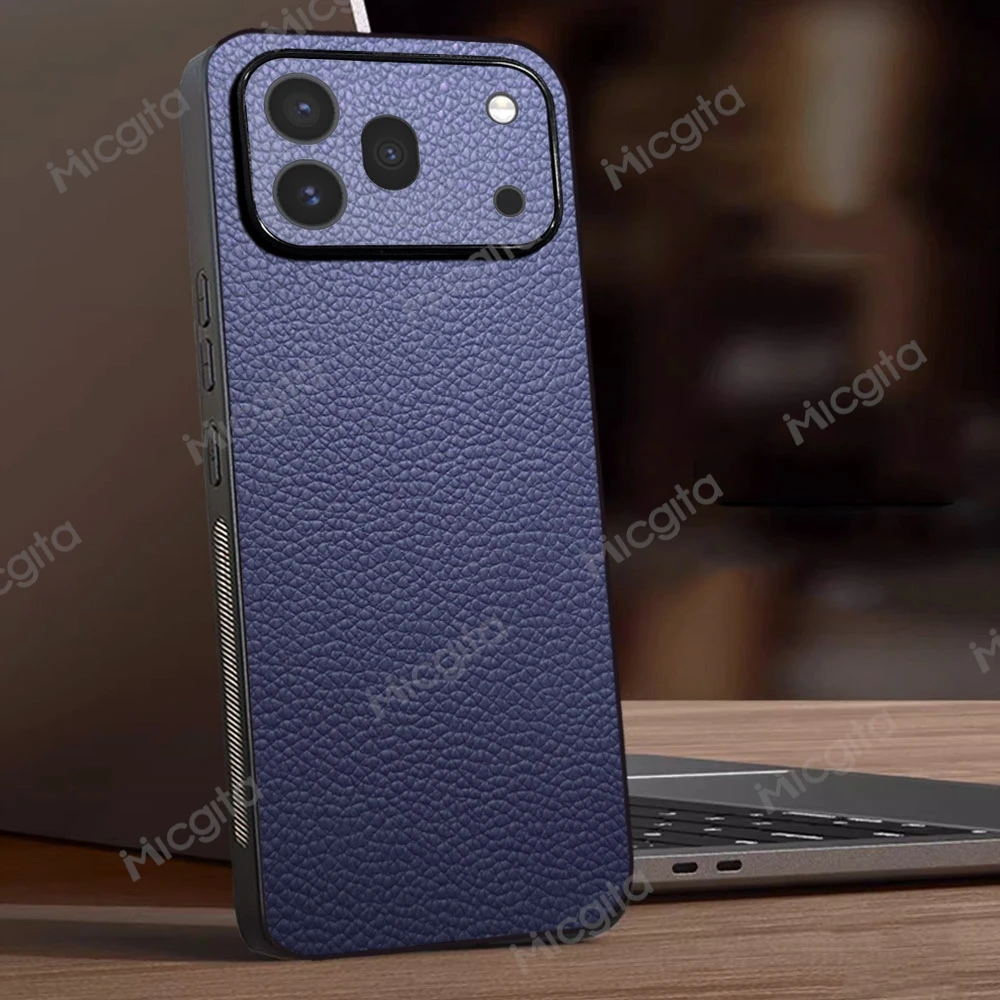 Luxury Leather Shockproof Business Case - Durable Protective Cover