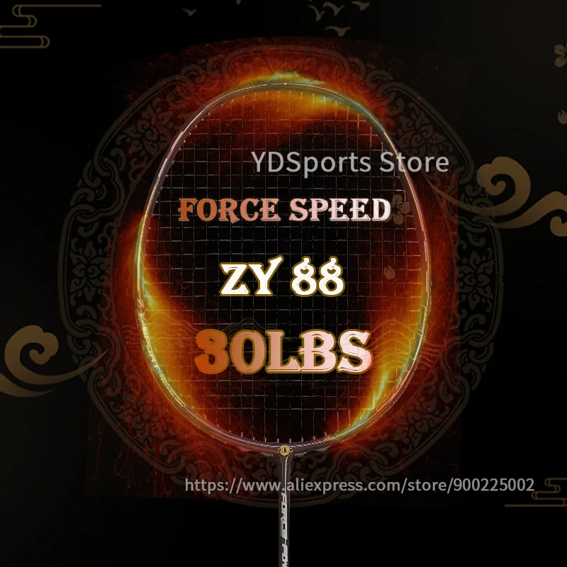 

1PCS New Ultralight ZY88 Attacking Training Racquet Strung 4U G5 15KG High Tension 30LBS 100% Badminton Rackets With Bags Sports
