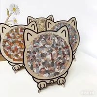 Colored Cat Shaped Wooden Jigsaw Puzzle, Cats Shaped Wooden Puzzle, Unique Animal Shape Wood Puzzle, Creative Gifts for Cats Lov 2