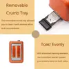 Motorized Toaster, 2-Slice Smart Digital Leverless Toaster with LCD Countdown Timer, 9-Shade Settings for Toast, Bagels, Waffles 4
