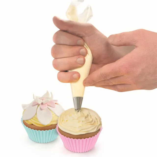 10Db/Készlet Eldobható Csővezeték Tészta Táska Jeges Fúvóka Fondant Sütemény Díszítő Szerszámok Kis Nagy Méretű Torta - Image 6