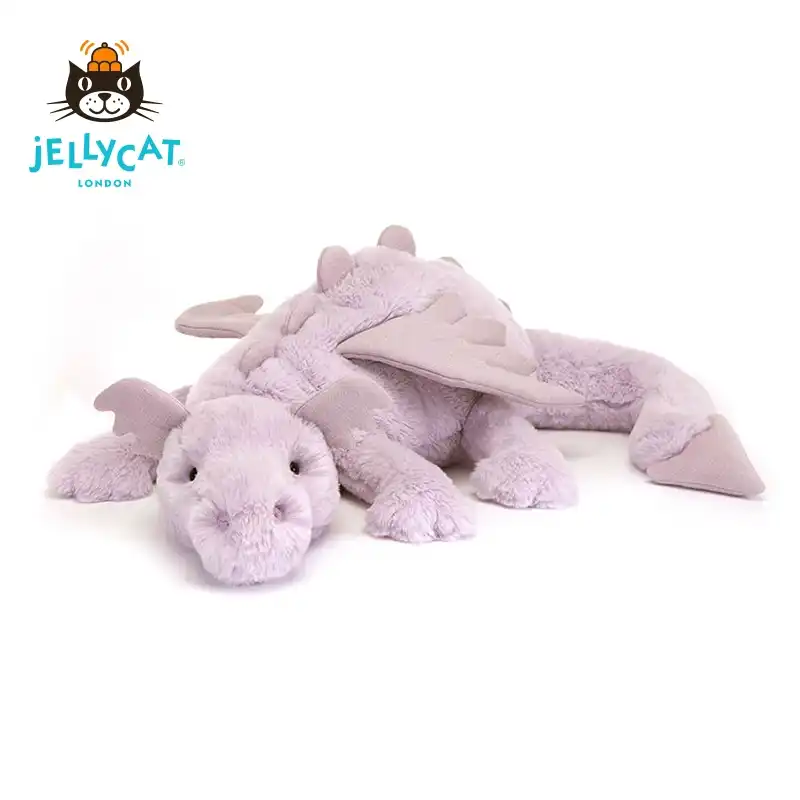 Jellycat Snow Dragon Large Plush Toy - 50cm, Super Soft White Dragon With Tags & Dust Bag