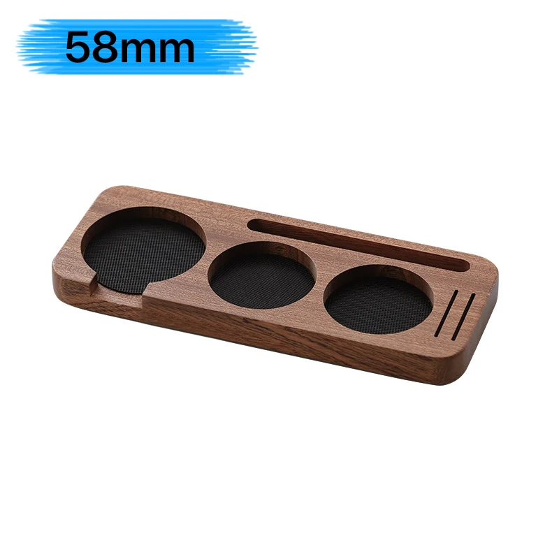 Walnut Wood Espresso Tamper Station & Portafilter Holder