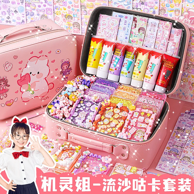 Cute Suitcase 3D Sticker Set Brick Acrylic Polco Kpop Guka Girl Stickers Gift for Girl Children DIY Photocard Korean Stationery