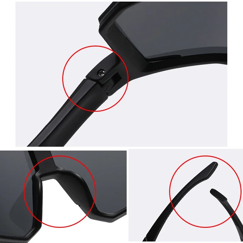 وصل حديثًا لعام نظارات أطفال خارجية بإطار مربع لركوب الدراجات نظارات شمسية مقاومة للرياح والأشعة فوق البنفسجية من البلاستيك