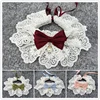 Lace Bowknot Pearl Collar Cat Dog Neckerchief Pet Cats Kitten Dog Puppy String Bib Necklace Necktie Neck Strap Scarf Accessories 2