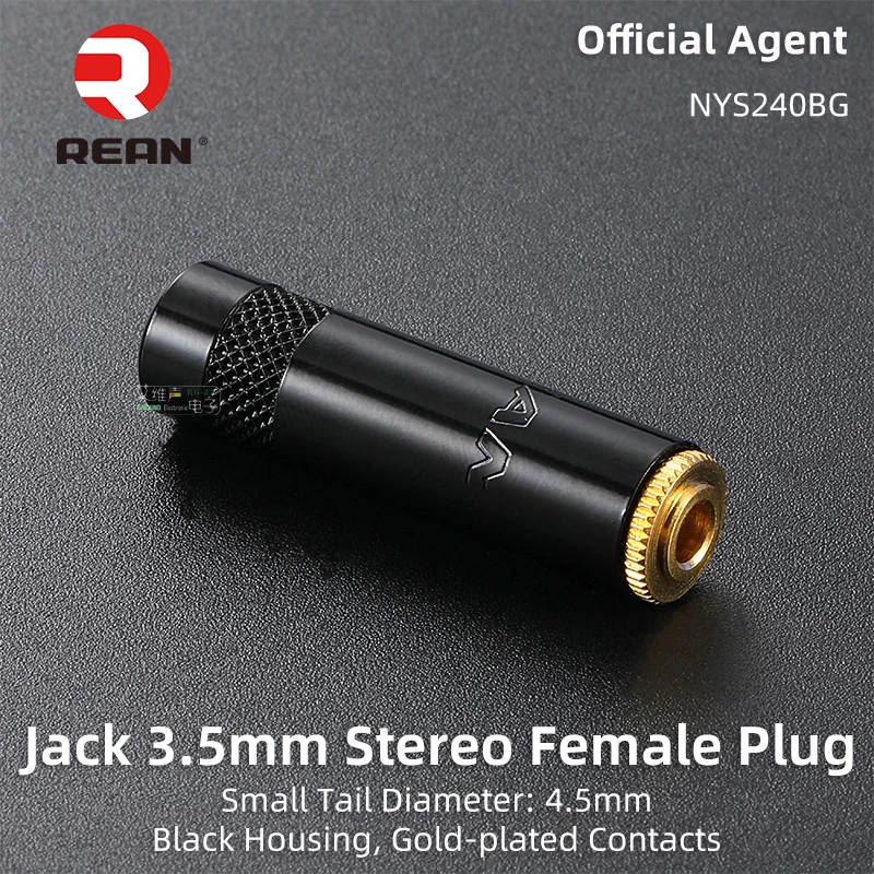 Gold-plated 3.5mm Jack 3 Pole Female Plug 1/8''  Notebook Headphone Audio Interface Extension Docking Microphone Cable Socket