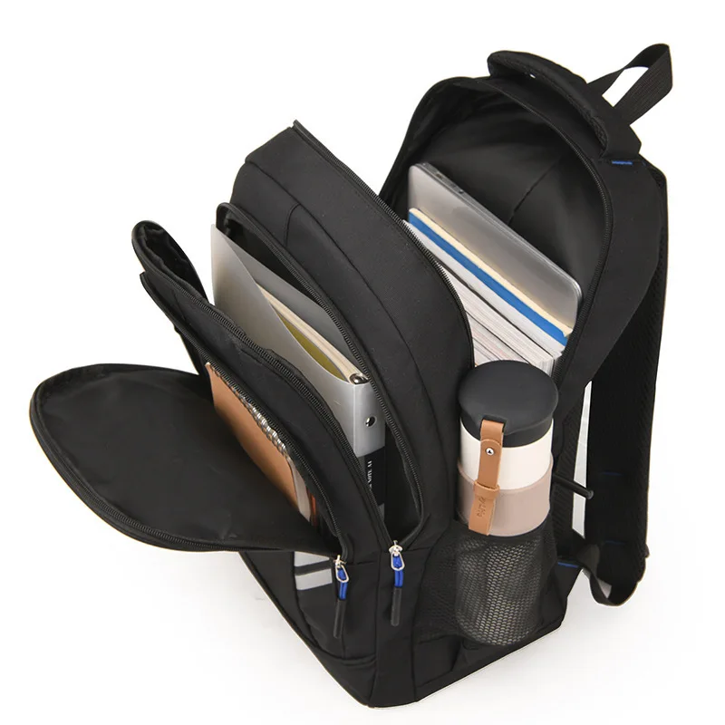 Neue männer Rucksack Große Kapazität Casual Reise Mode Einfache Pendeln Student Schule Tasche Laptop Verdicken Doppel Schulter Taschen – Detail 13