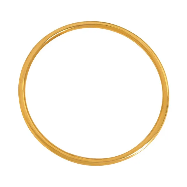 3 Pieces/lot Non Fading Stainless Steel Bracelet Bangles For Women Simple Style Gold Plated Waterproof Women's Bracelets Bangle 6